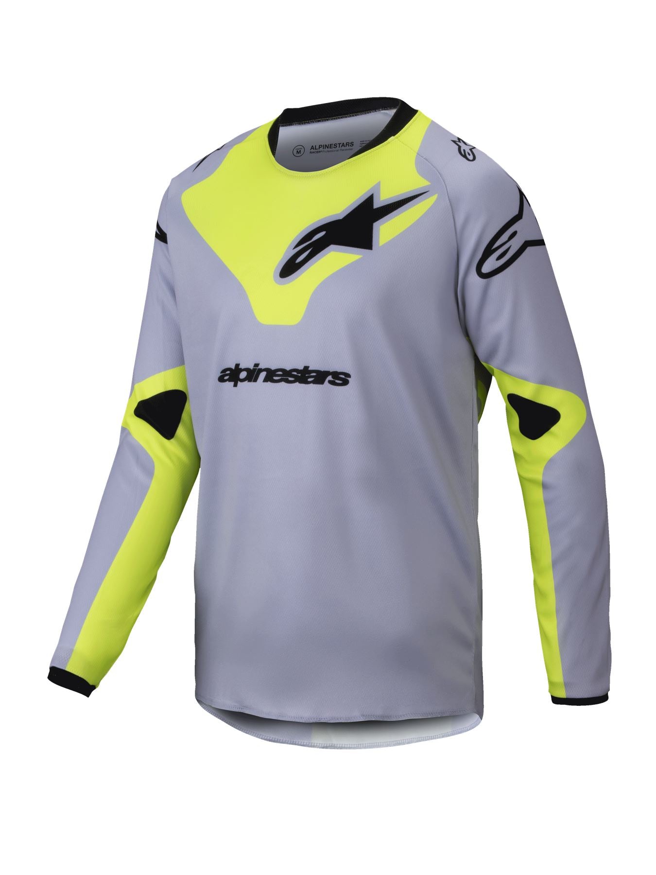 Alpinestars 2025 Racer Veil Youth Motocross Jersey Grey Yellow Fluo
